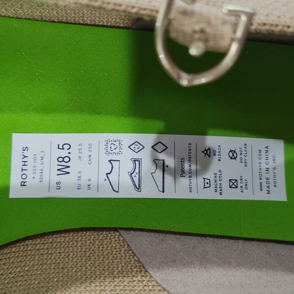 Rothy's The Mary Jane Heel In Cream Captoe Size 8.5 - Picture 9 of 12